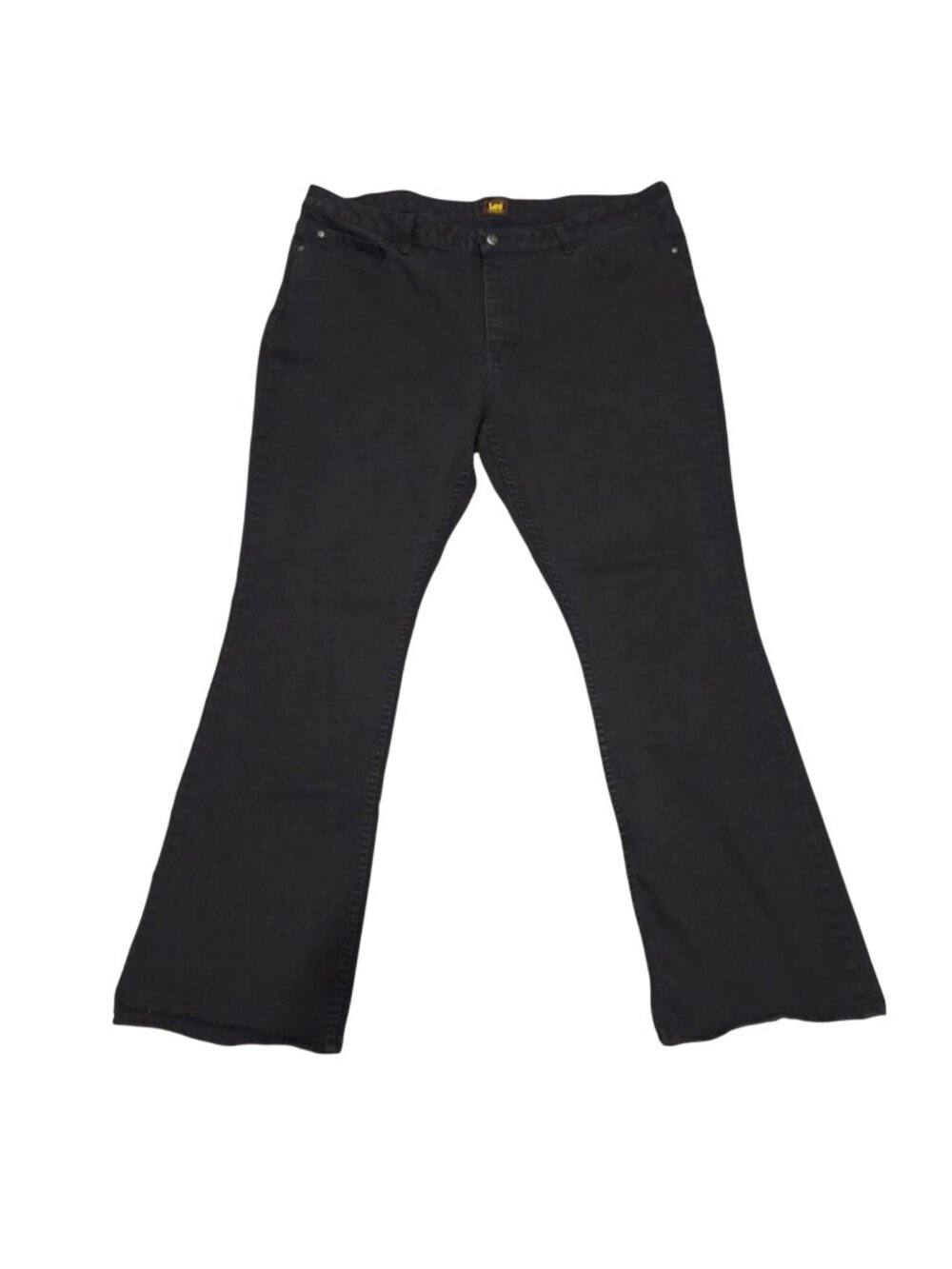 Lee Jeans Womens 22M Black Bootcut Mid Rise Stretch Denim Plus Size